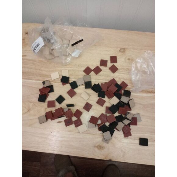 Wood Scrabble tiles,  painted, crafts - Picture 4 of 4